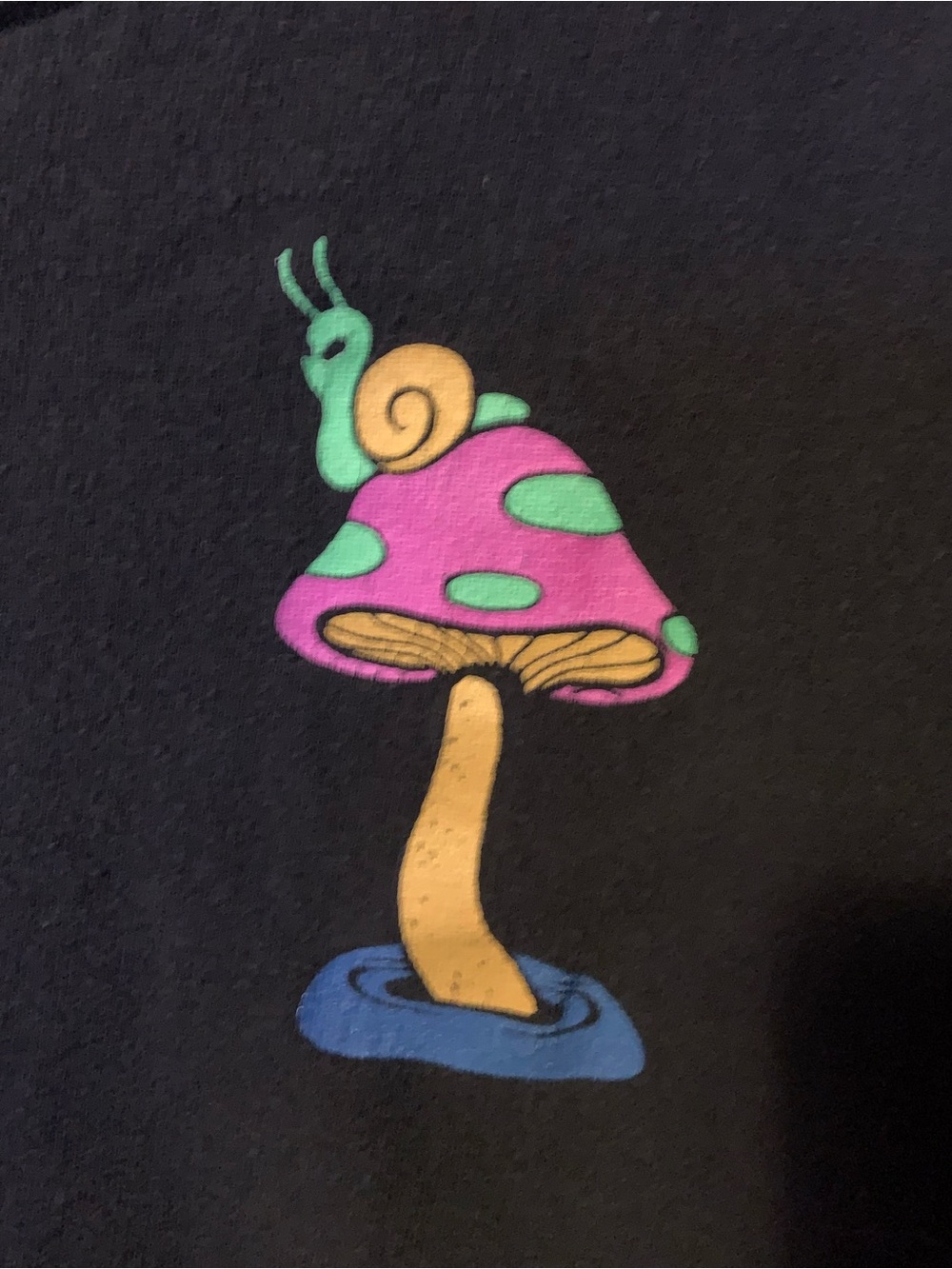 Vintage ALAB Trippy Mushroom Alien Snail T Shirt Size Medium 100% Cotton